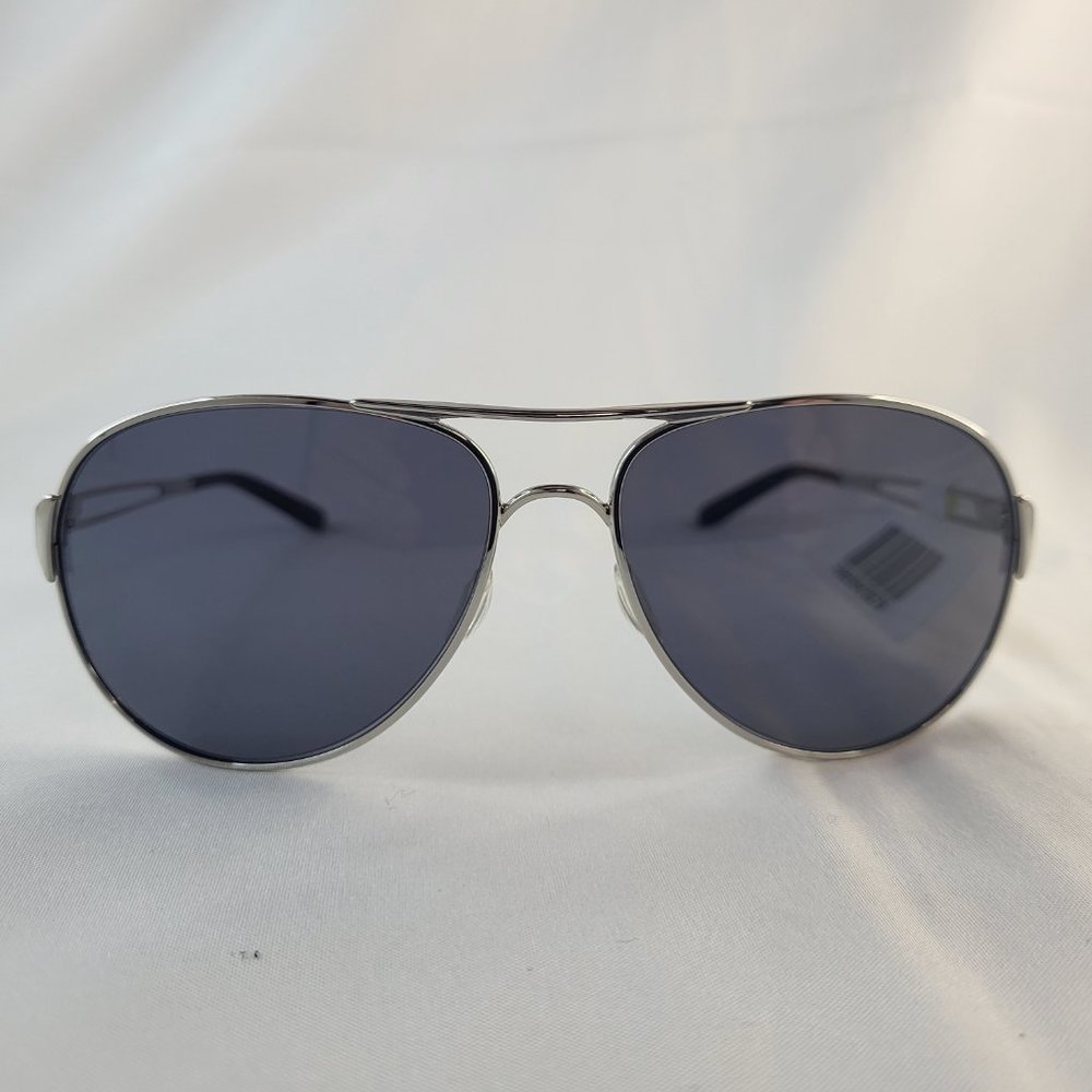 Oakley 4054-02 CAVEAT Women's Silver Galaxy Grey Aviator Sunglasses NWT